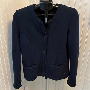 Women's Navy Sweatshirt Jacket